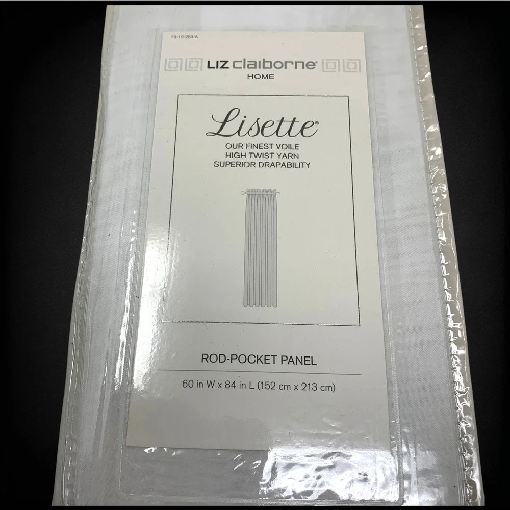 NEW Lot 2 x Liz Claiborne Lisette Rod Pocket Panel 60